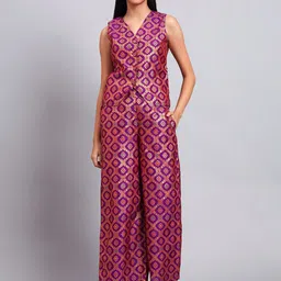 R.Code by The Roadster Life Co. Woven Design V-Neck Top & Palazzos Co-Ords-image-40