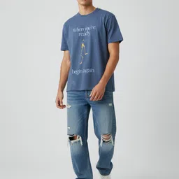 glitchez Typography Printed Pure Cotton T-shirt image 4