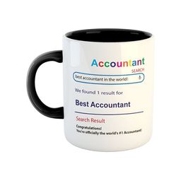 ARTBUG White & Black Best Accountant Printed Ceramic Glossy Coffee Mug-picture-35