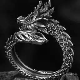 Zoey Unisex Set Of 2 Silver-Plated Stainless Steel Textured Adjustable Finger Rings-picture-25