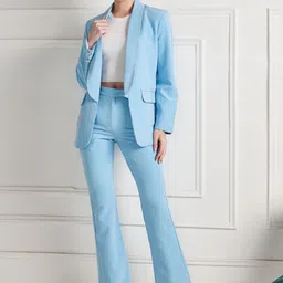 DELAN Women High-Rise Easy Wash Trousers-picture-11