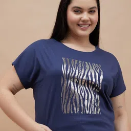 Nexus by Lifestyle Typography Printed Pure Cotton Regular Fit T-shirt-image-70