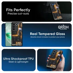 QRIOH Unisex iQOO Neo 10R 5G Glow Up Skeleton Impact Resistant Glass Back Case image 5