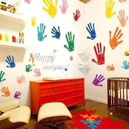 INDIAN ROYALS Pink & Yellow Multicolor Hand Printed Self-Adhesive & Durable Wall Sticker-picture-17