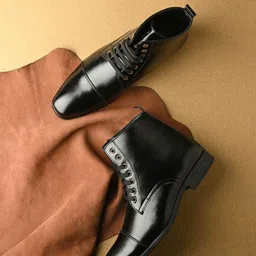 SERVER Men Leather Soild Regular Boot-picture-10