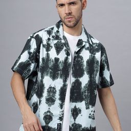 The Roadster Lifestyle Co. Men Relaxed Cuban Collar Abstract Printed Cotton Casual Shirt-picture-41