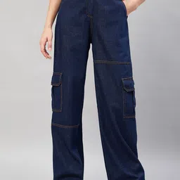 R.Code by The Roadster Life Co. Women Flared High-Rise Low Distress Jeans-picture-36