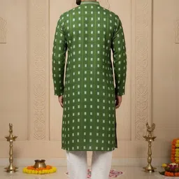 NFC CREATION Men Printed Regular Pure Cotton Kurta With Pyjamas image 4