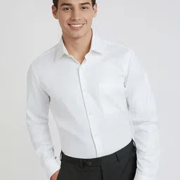 Raymond Men Solid Solid Pure Cotton Formal Shirt-picture-35