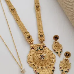 niva fashion Brass Gold-plated Jewellery Set-picture-2