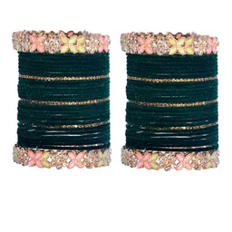 Shinemore Set Of 2 Artificial Stones Studded Bangles-picture-33