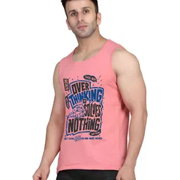 SLOWLORIS Pack Of 2 Typographic Printed Combed Cotton Gym Vests image 5