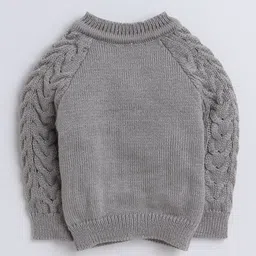 Little Angels Boys Cable Knit Woollen Cardigan image 4