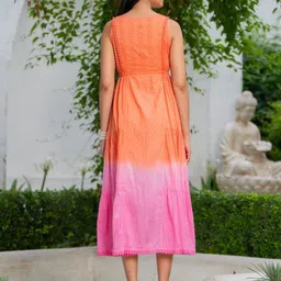 all about you Women Tie and Dye Dyed Flared Midi Fit & Flare Dress image 3