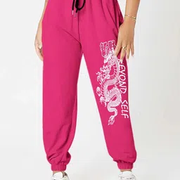TABADTOD Women Printed Relaxed Slim Fit Joggers Trousers-image-9