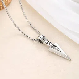 kazare Rhodium-Plated Geometric Pendants with Chains image 5