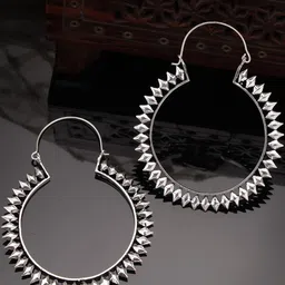 Sangria Women Silver-Plated Alloy Hoop Earrings-image-66