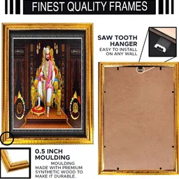 blinkart Brown & Gold-Toned Chhatrapati Shivaji Religious Wall Art-image-20