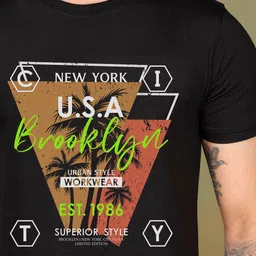 INKMAN Men Printed Bio Finish T-shirt image 5