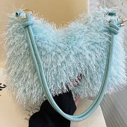 CORSICA Women Faux Fur Detail PU Shoulder Bag-picture-33