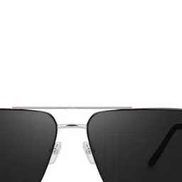 SPADEACES Unisex Lens & Silver-Toned Square Sunglasses With UV Protected Lens image 3