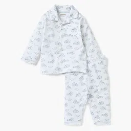 Giggles by Babyshop Boys Printed Lapel Collar Pure Cotton Shirt With Pyjamas-picture-21