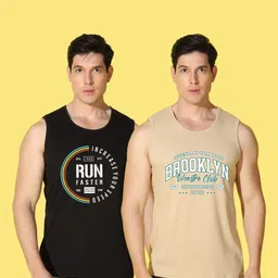 WOOSTRO Men Typography 2 Printed Pockets Slim Fit T-shirt image 2