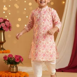 Peekaaboo Kids Boys Embroidered Mirror Work Kurta with Salwar-picture-38
