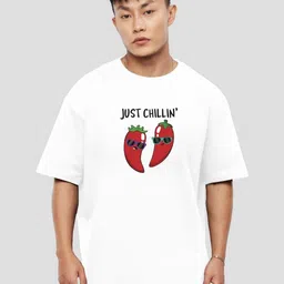MaverIQ Graphic Printed Organic Cotton Oversized T-shirt-image-1