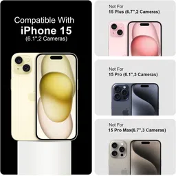 LIRAMARK Solid Printed iPhone 15 Back Case Mobile Accessories image 4