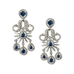 StileAdda Sliver Plated American Diamond Studded Jewellery Set image 3