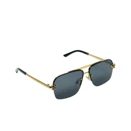 CHOKORE Unisex Aviator Sunglasses with UV Protected Lens CHKSM_132-Black & Gold image 1