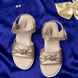 toothless Girls Open Toe Flats with Bows-picture-5