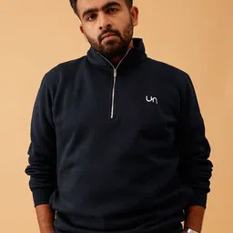 UNSTD Men Mock Collar Long Sleeves Pullover Sweatshirt-image-88