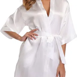 SSoShHub Shawl Neck Satin Robe image 5