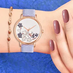 DOUBLERUN Women Dial & Leather Straps Analogue Multi Function Watch H05NMT-502 image 4