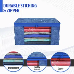 Kuber Industries Blue & Orange 12 Pieces Printed Drawer Organisers image 5