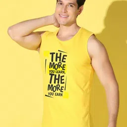 WOOSTRO Men Pack Of 2 Typography Printed Scoop Neck Cotton Slim Fit T-shirts image 2