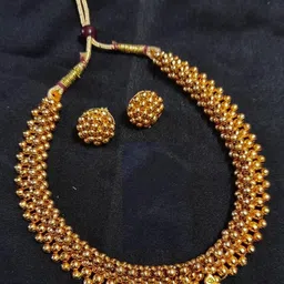 Swaroop designer Gold-Toned Alloy Earring & Necklace Set-image-15