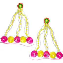 Sangria Set of 2 Beaded Haatphool Ring Bracelet image 3