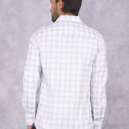 Crimsoune Club Men Smart Spread Collar Tartan Checked Cotton Slim Fit Casual Shirt image 3