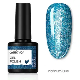 Gelfavor Hybrid UV & LED Odorless Long-Lasting Gel Nail Polish 8 ml - Platinum Blue G044-image-16