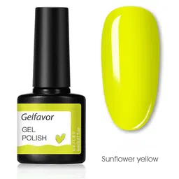 Gelfavor Hybrid UV & LED Odorless Long-Lasting Gel Nail Polish 8 ml- Sunflower Yellow G064-image-7
