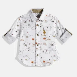 U.S. Polo Assn. Kids Boys Printed Pure Cotton Casual Shirt-picture-44