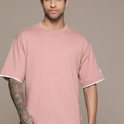 The Roadster Lifestyle Co. Drop-Shoulder Sleeves Pure Cotton Relaxed T-shirt-picture-31