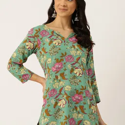 FERANOID Floral Printed Pure Cotton Kurti-picture-36