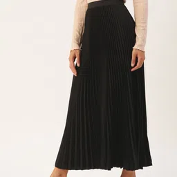 WISSTLER Accordion Pleated Flared Maxi Skirt image 4