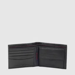 Tommy Hilfiger Men Black Leather Solid Two Fold Wallet image 3