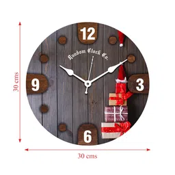 RANDOM Grey & Brown Rustic Gift Shoot Wooden Analogue Wall Clock image 5