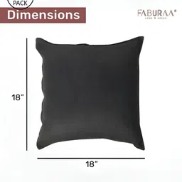 FABURAA Black 3 Pieces Jute Square Cushion Covers-picture-24